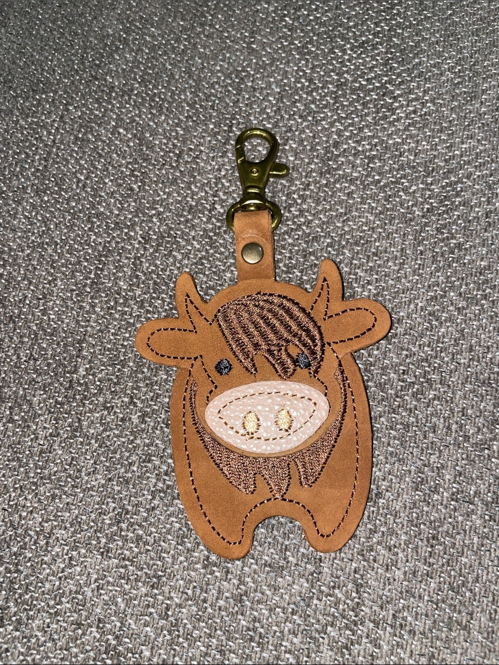 Portland Leather Rufus Cow Keychain